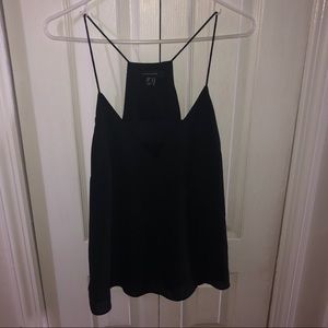 Black Tank Top with Camisole Straps